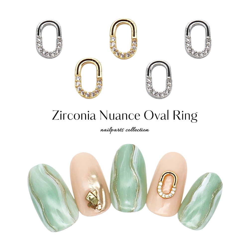 ジルコニアニュアンスオーバルリングパーツ